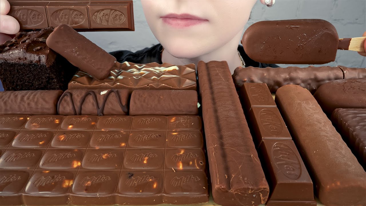 ASMR CHOCOLATE DESSERTS & ICE CREAM *DUBAI CHOCOLATE CAKE MILKA CADBURY MAGNUM ICE CREAM MUKBANG 먹방