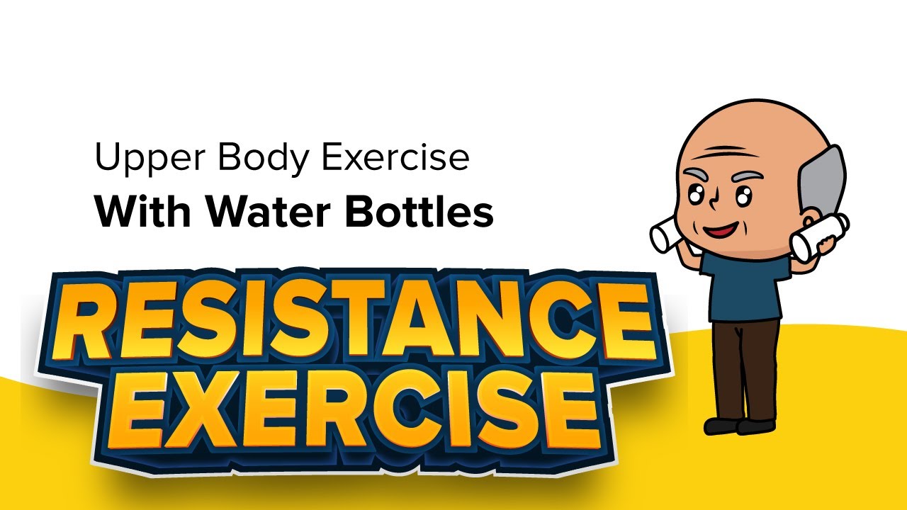 Upper Body Exercise With Water Bottle