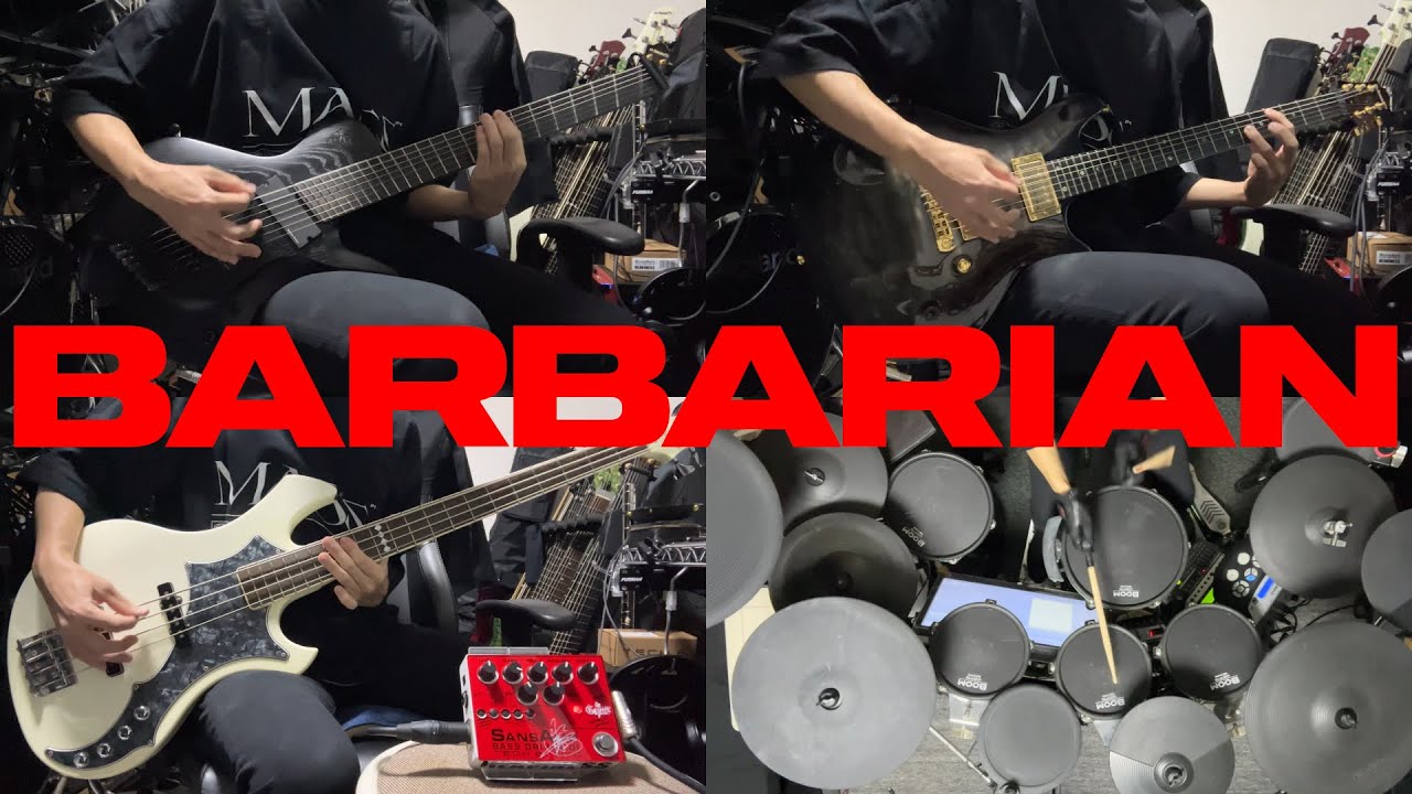 [TAB]THE GAZETTE - BARBARIAN Live version[Guitar Bass Drum Cover]