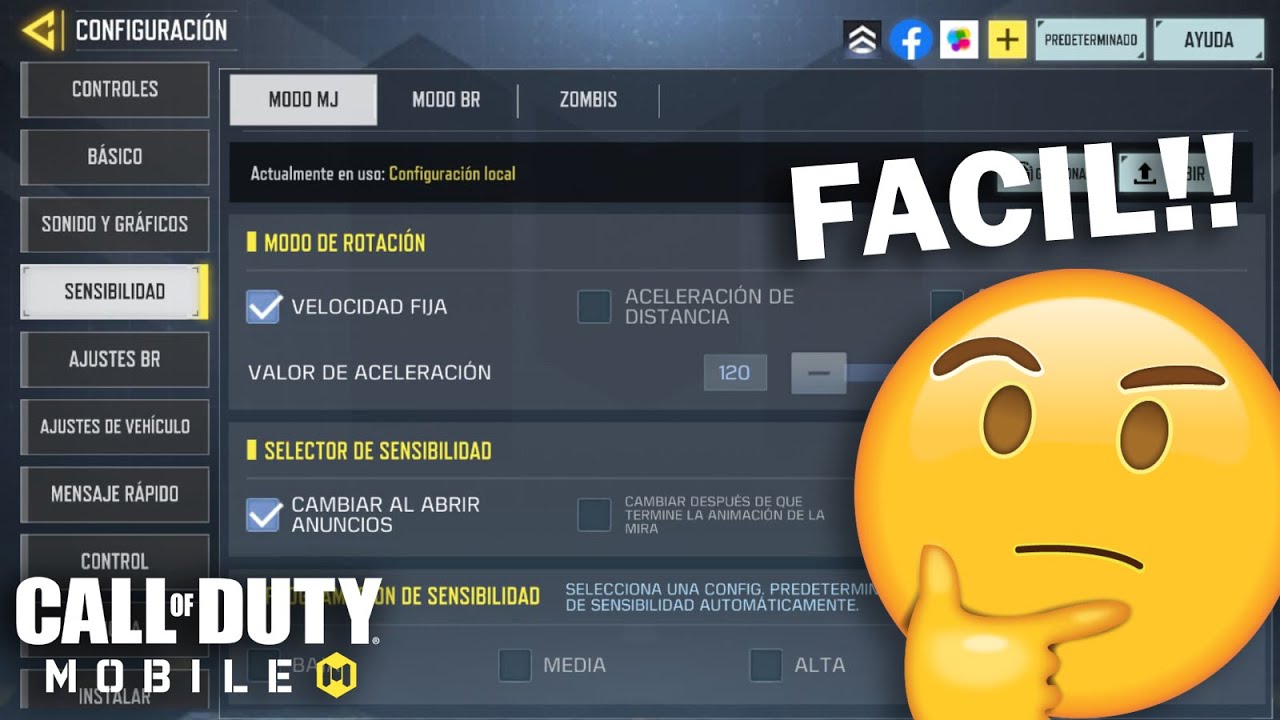 APRENDE a CONFIGURAR tu SENSIBILIDAD *FACIL* en COD MOBILE (CONTROLARAS LAS MEJORES ARMAS en MJ)