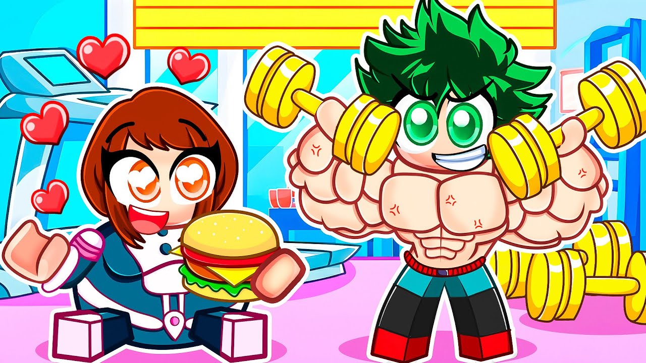 FAT Uraraka And MUSCULAR Deku Forbidden Love In Roblox Snapchat!
