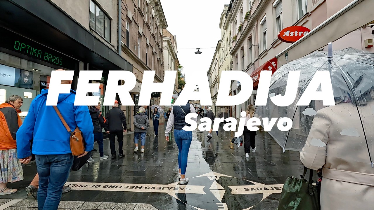 Šetnja Sarajevom po kiši 🌧️ A walk in the rain through Sarajevo, Bosnia (4K)