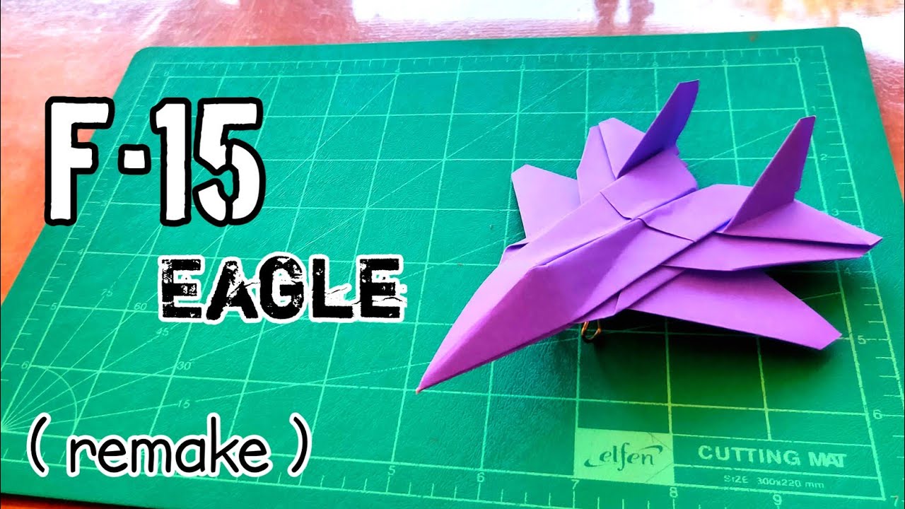 F-15 Eagle : สอนพับเครื่องบินกระดาษ F-15 เครื่องบินรบ (แบบละเอียด) @S-paper channel