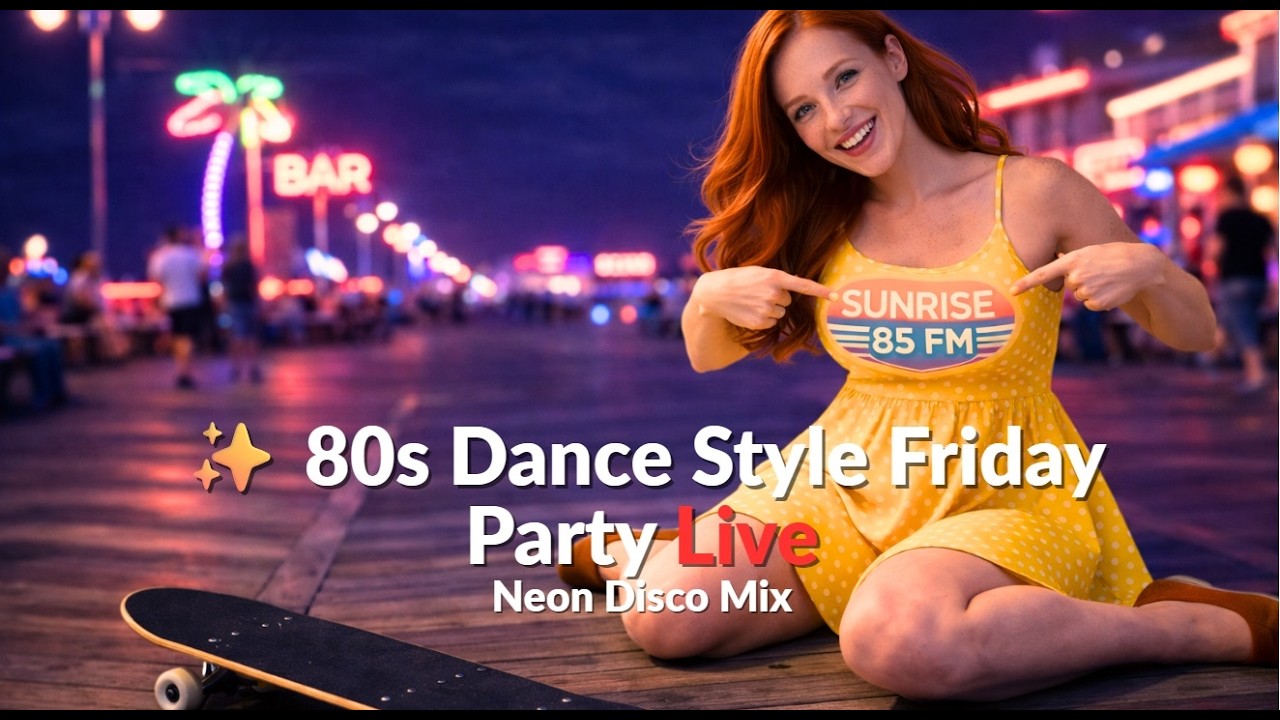 LIVE 🔴  80s Friday Party Mix Style — Luna on Sunrise 85 FM Neon Dance Radio