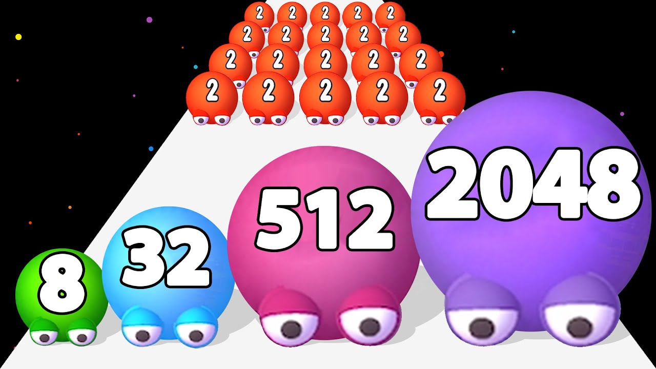FLICK 2048 - Blob Merge 3D (ASMR Games)