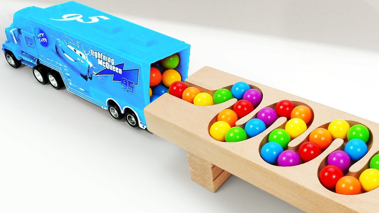 Marble Run Race ☆ HABA Slope & Retro Makita Truck, Garbage Truck Long Version #55