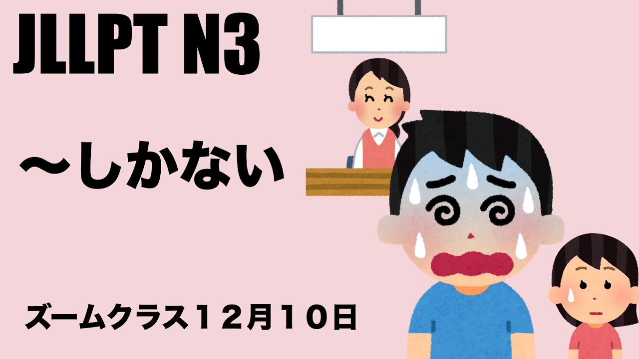[ZOOM] N3 Grammar 〜しかない