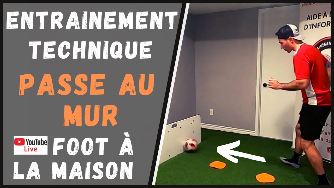 Entrainement FOOTBALL maison spécial CONFINEMENT | 6 exercices de PASSE au MUR