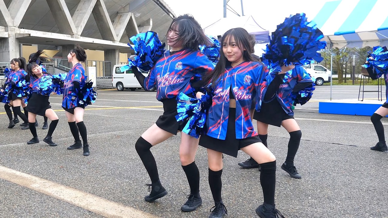 【チアダンス】Leap-Blue(リープブルー) 「DRIP」(BABYMONSTER) カターレ富山 vs. レノファ山口FC K STUDIO 第2部 横動画 2025年4月13日