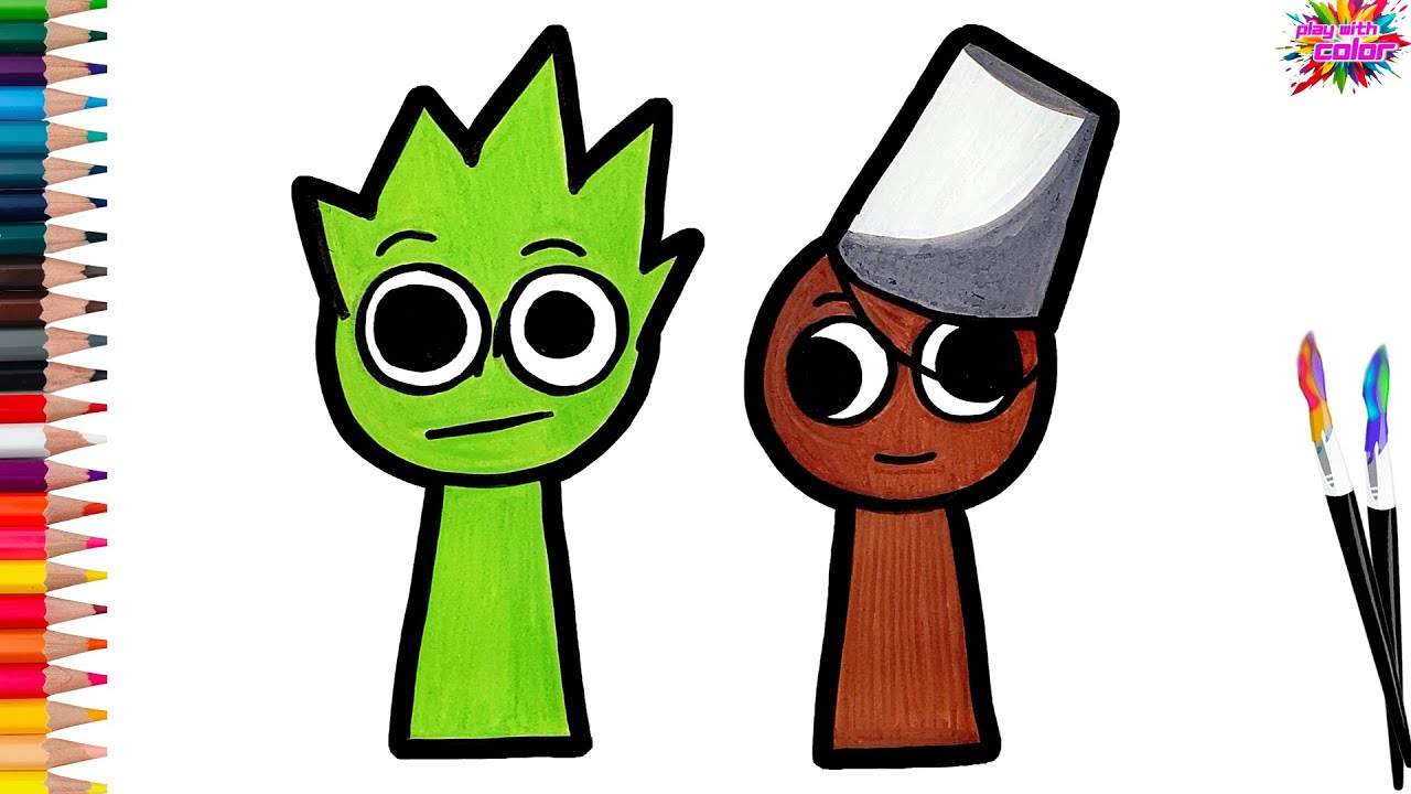Drawing and paiting Owakck and Brud From Sprunki | Easy & Adorable