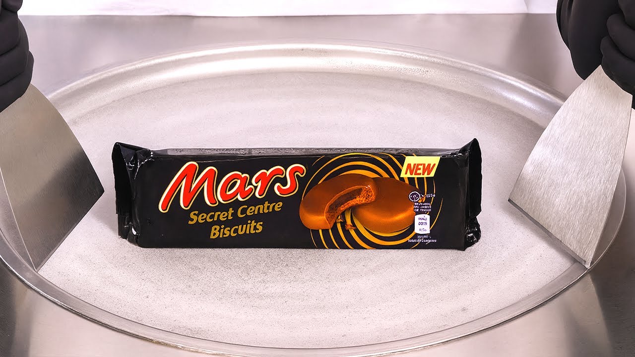 How To Make Mars Secret Centre Biscuits Ice Cream Rolls | ASMR