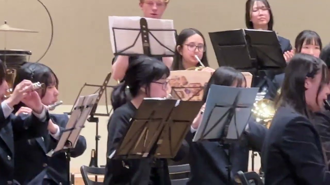 NWSS Senior Band performs in Moriguchi, Japan, March 16th, 2025