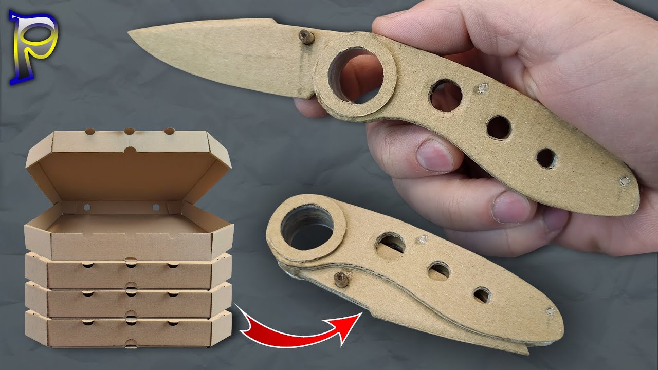 Как сделать 🗡️ FLIP KNIFE STANDOFF 2 из картона. Ножи из STANDOFF 2 из коробки от пиццы