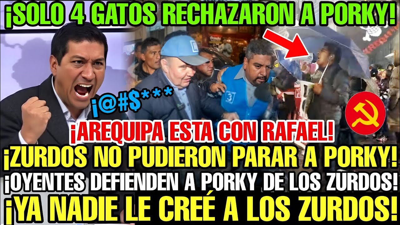 PERIODISTA DE CUSCO Y OYENTES  DESTRUY3 A ZURDOS Q QUISIERON BOICOTEAR EL MITIN DE PORKY EN AREQUIPA