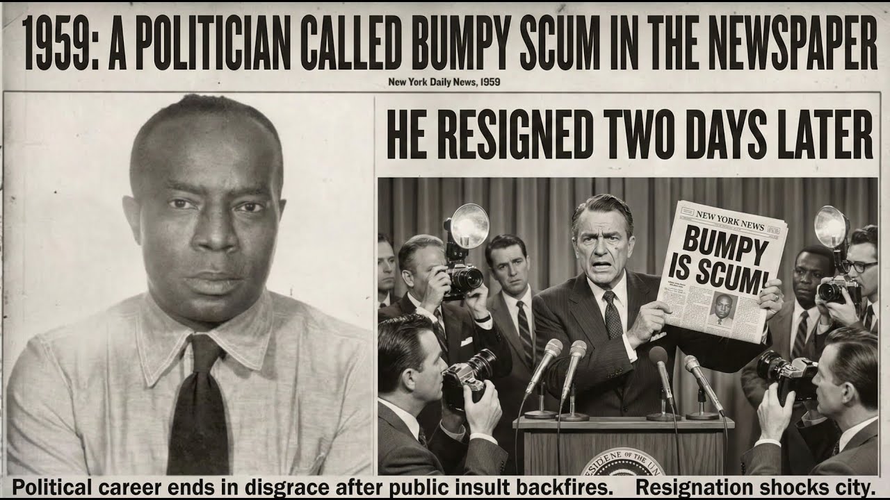 1959 A Politician Called Bumpy Scum in the Newspaper – He Resigned Two Days Later