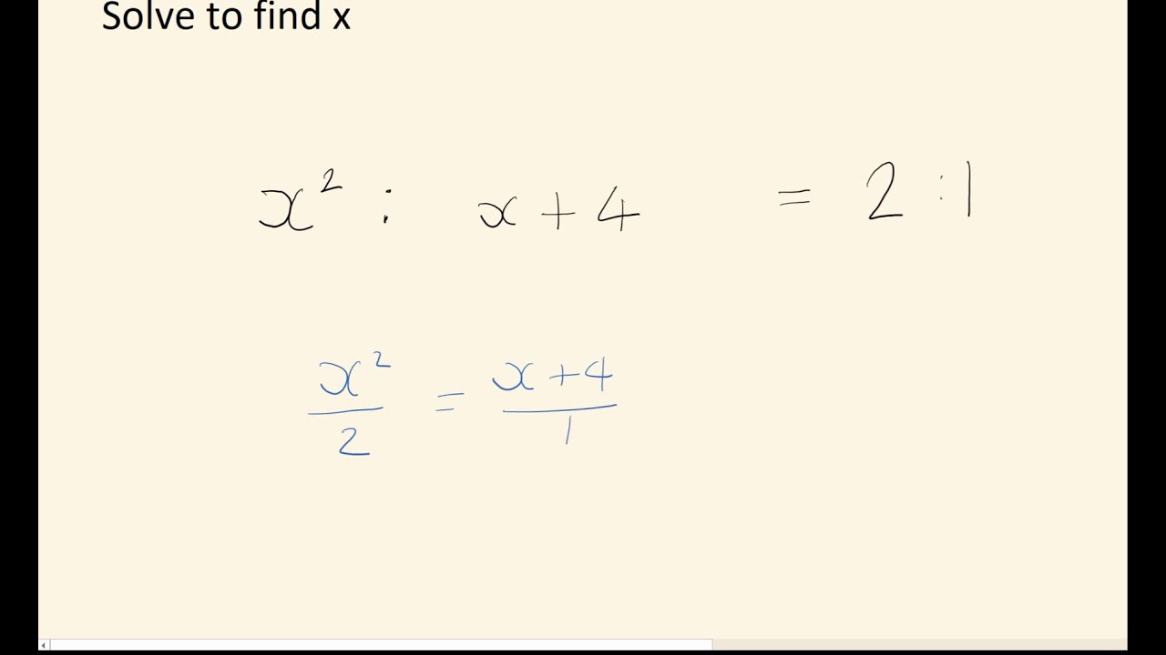 Solving Equations with Ratios