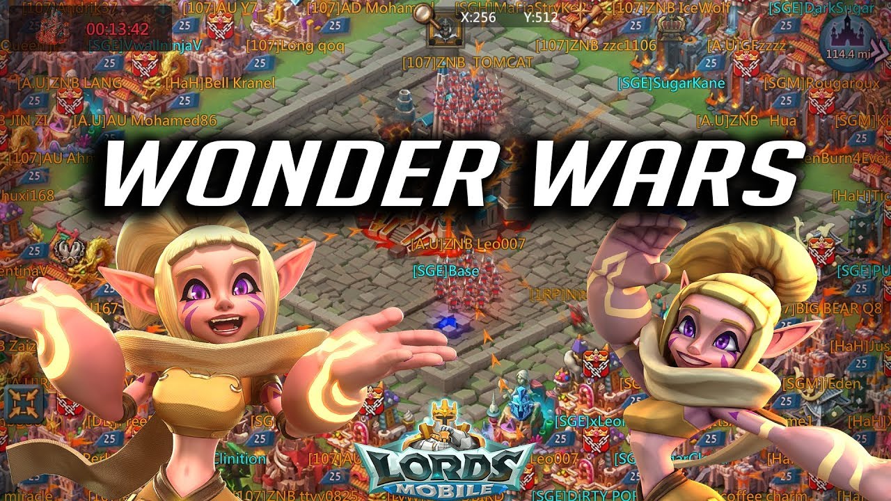 Kingdom 450 Wonder War SGE & Hah Vs A.U 107 CG9 - Lords Mobile