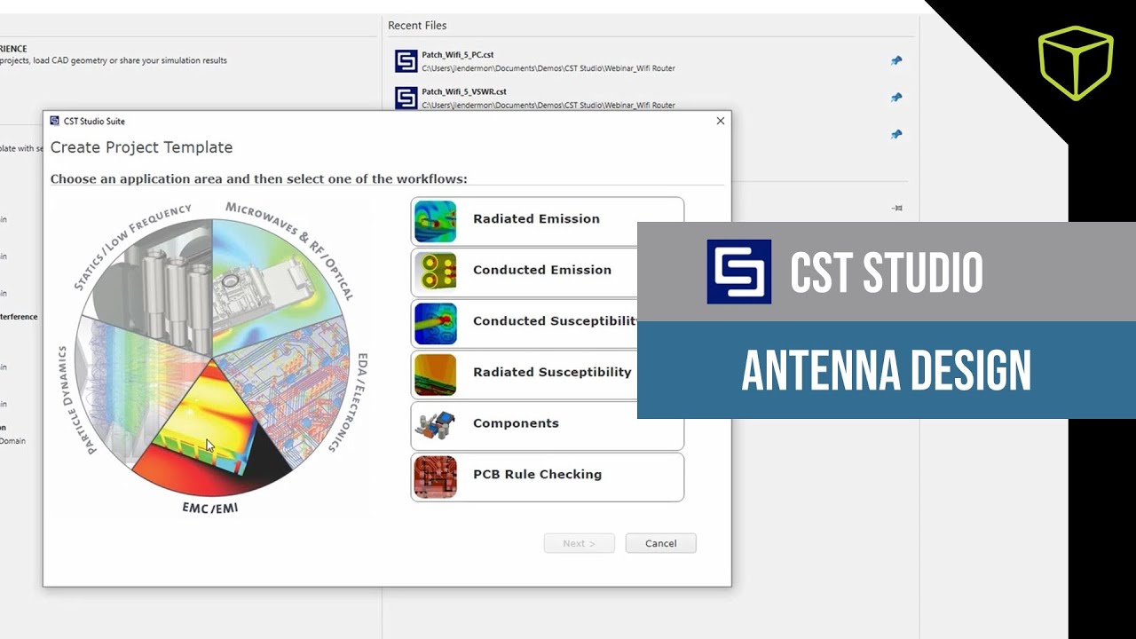 CST Studio: Antenna Design with Electromagnetic Simulation - Webinar
