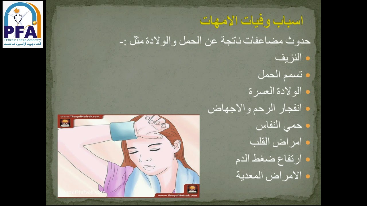 الأمومة الأمنة -تمريض صحة مجتمع- الصف الثالث2021- د. كريمة محمد آدم