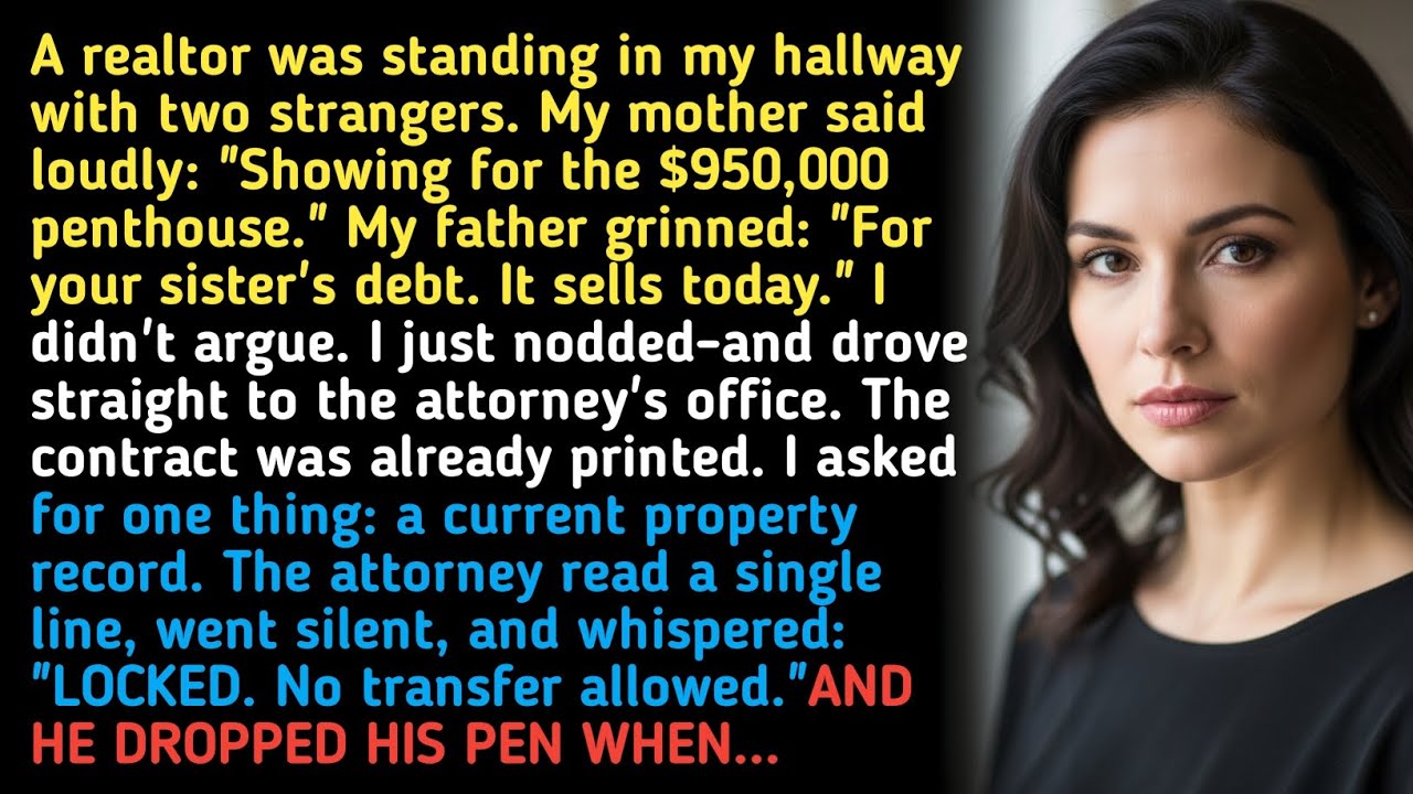 A realtor was standing in my hallway with two strangers. My mother said loudly: 