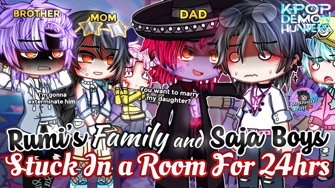 Rumi's Family & SAJA Boys Stuck In A Room | KPOP Demon Hunters | GLMM / GCMM | Gacha Club Mini Movie