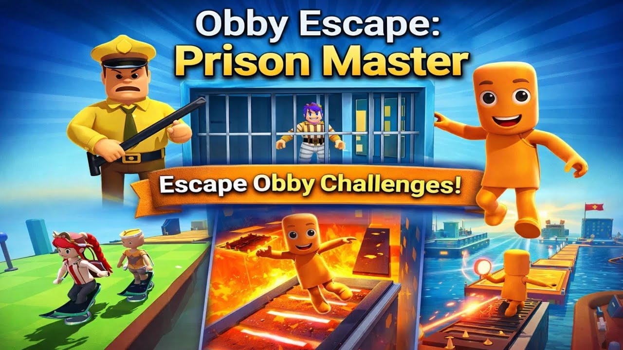 Obby Escape: Prison Master 🏃🚔 | Parkour Escape Gameplay