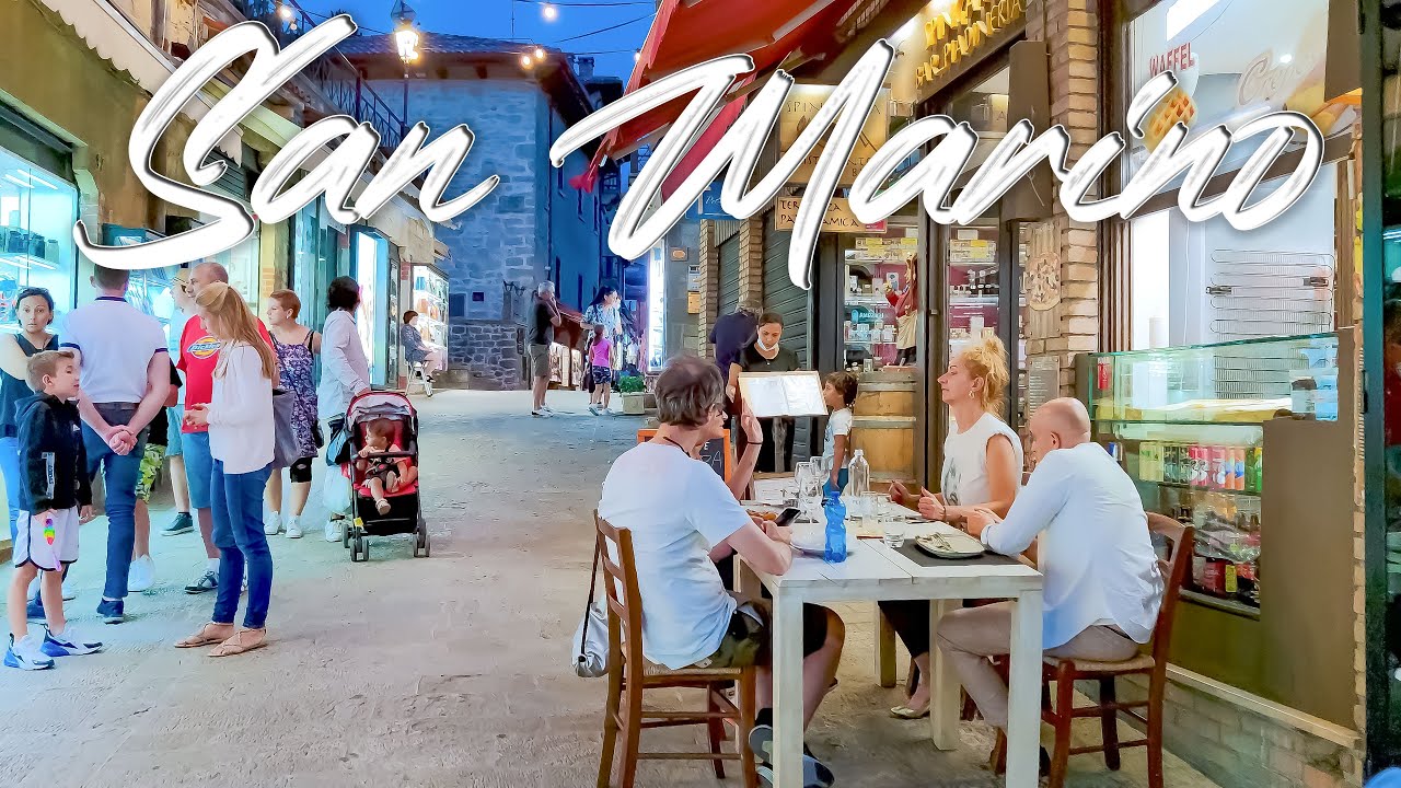 EVENING IN SAN MARINO. Italy - 4k Walking Tour around the City - Travel Guide. trends, moda #Italy