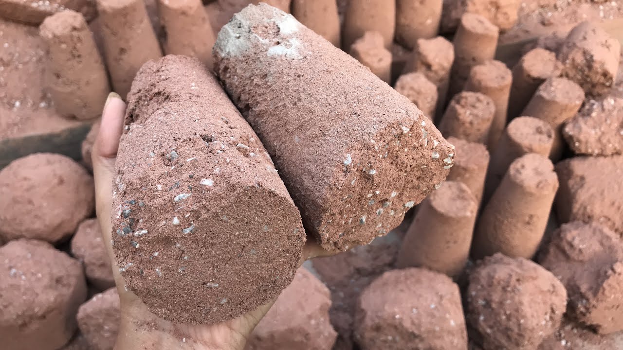 Series #11 ||Red sand with white concrete dry crumbling +shapes water 💦 crumbling