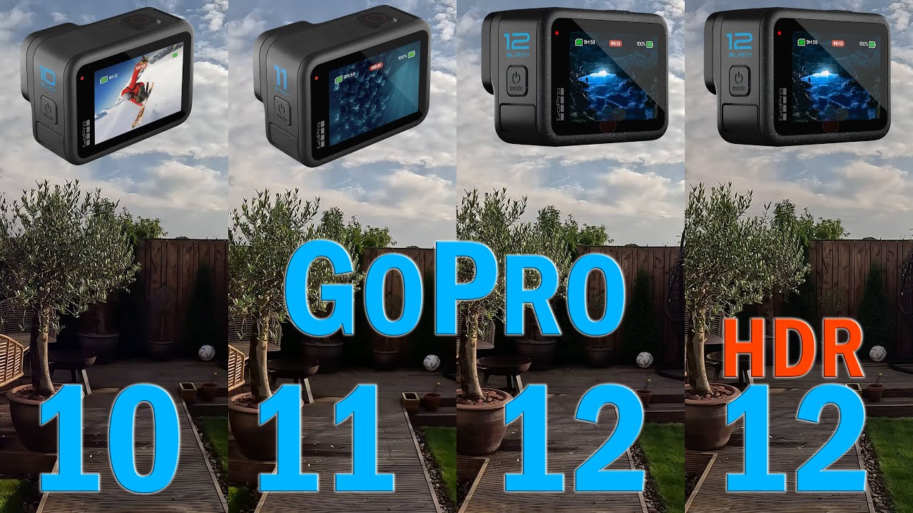 GoPro Hero 10 11 12 and 12 HDR 4K60 Shocking results! Side by side video quality comparison | 4K
