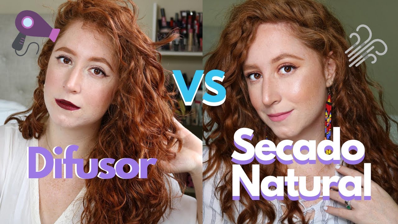 DIFUSOR VS SECADO NATURAL en RIZOS Y ONDAS del cabello | PELIRROJAMENTE
