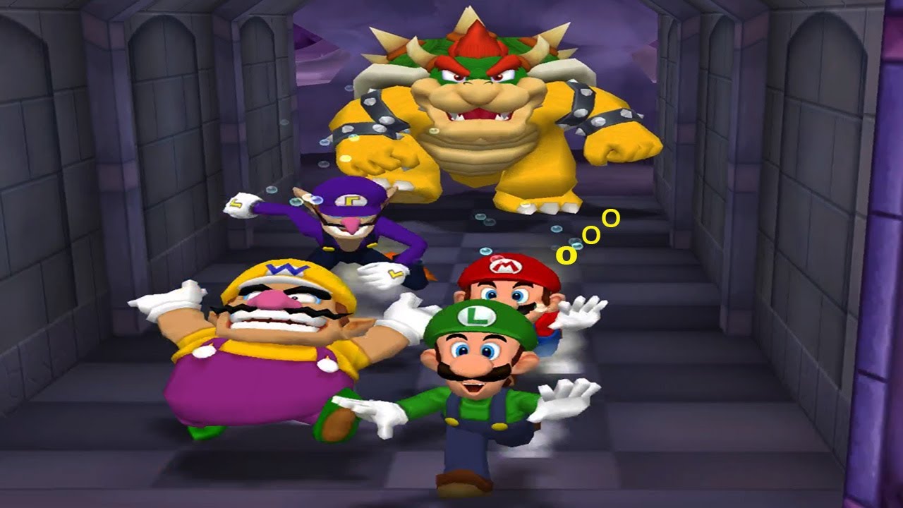 Mario Party 5 - All Minigames Battles - Wario vs Luigi vs Mario vs Waluigi (Master Cpu)