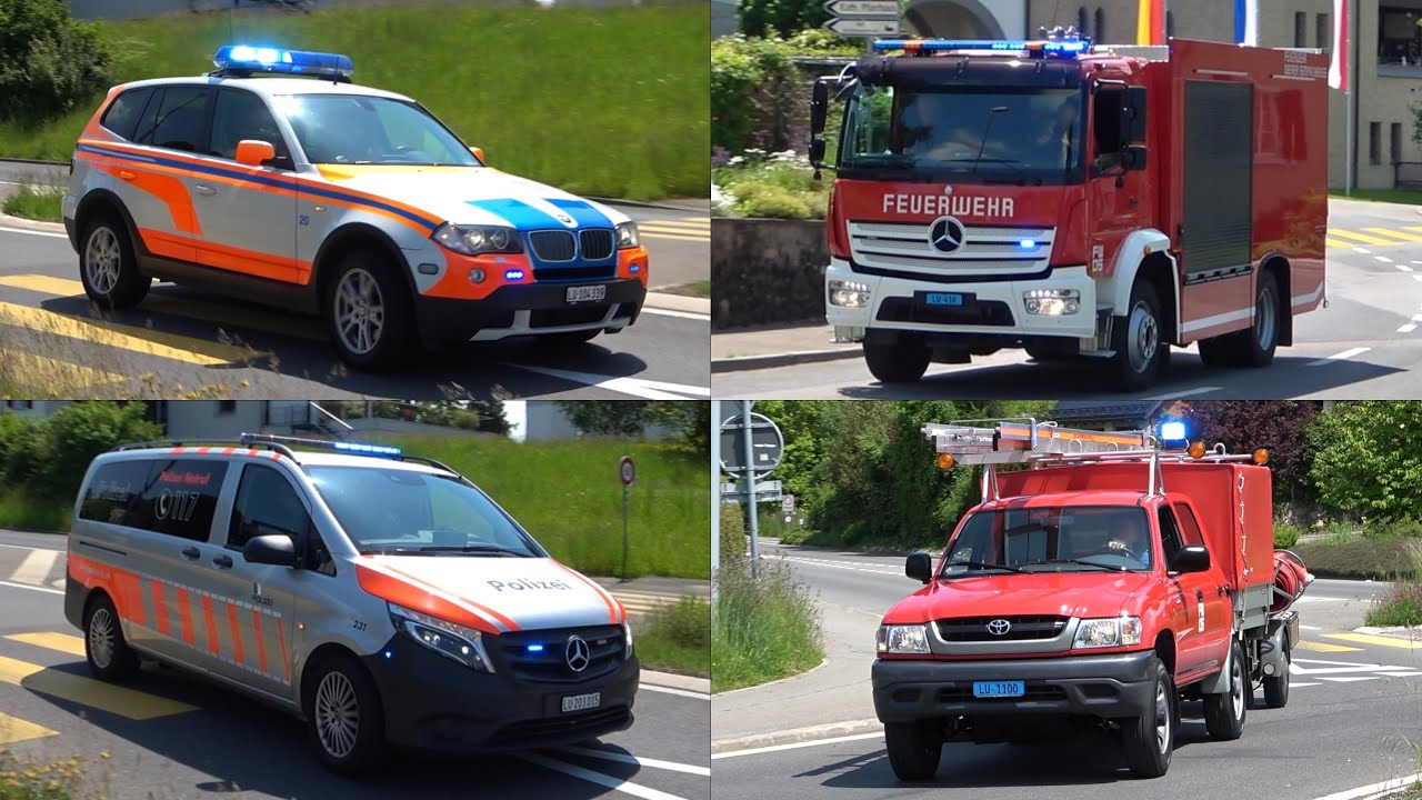 [Squealing Tires] Police, Fire & Ambulance Services to a 🔥fire in Eich - emergency responses