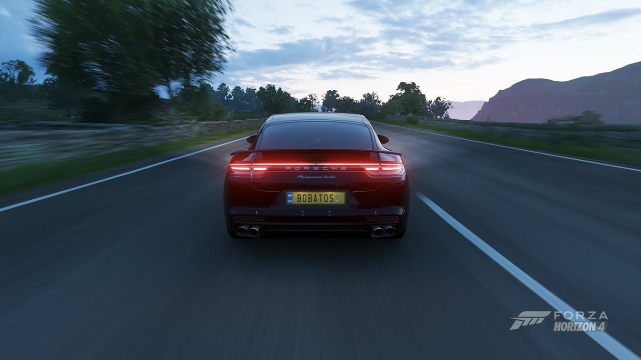 Forza Horizon 4 -  Porsche Panamera turbo - Night Driving - lights - free roam