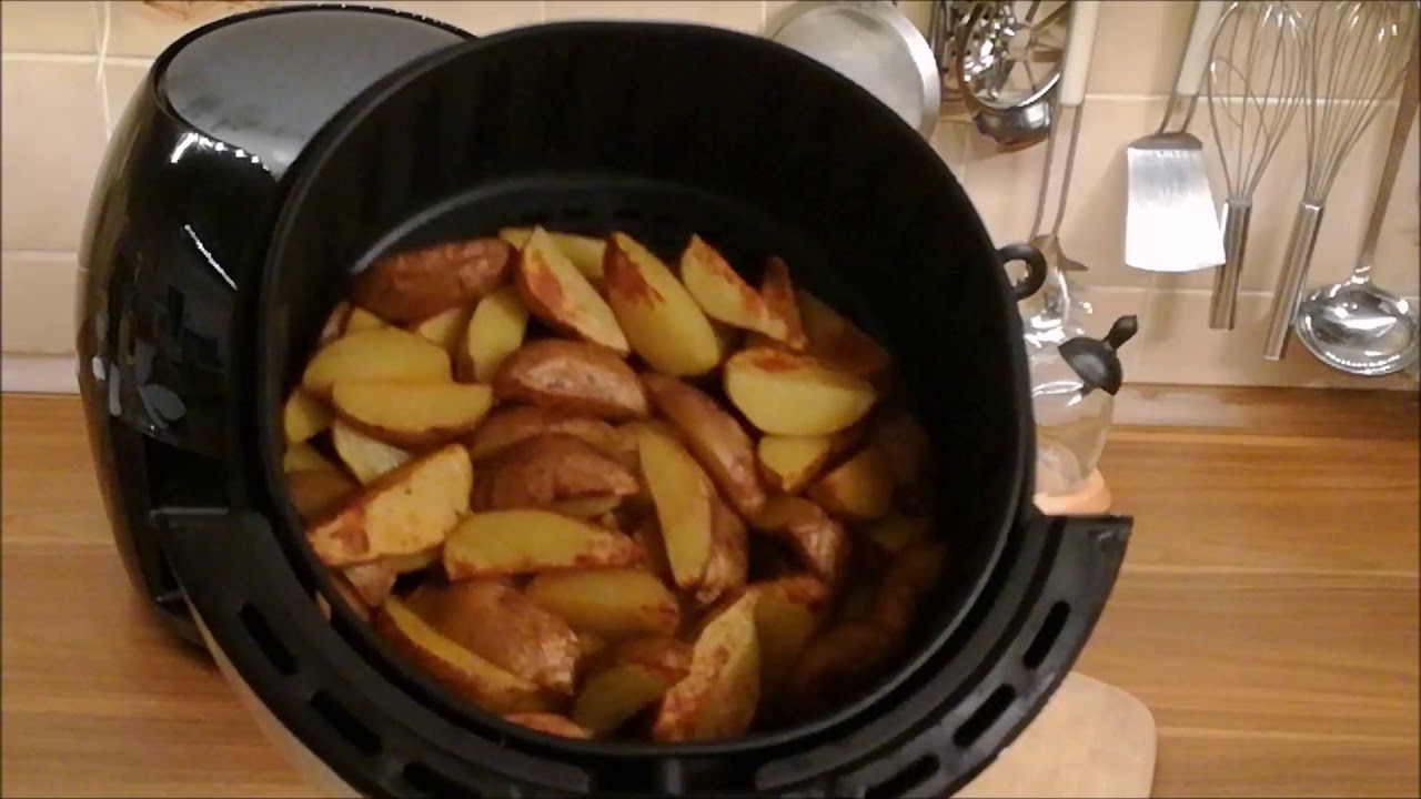 Kartoffelspalten in der HeißluftFriteuse Princess XXL von der  HeißluftFee