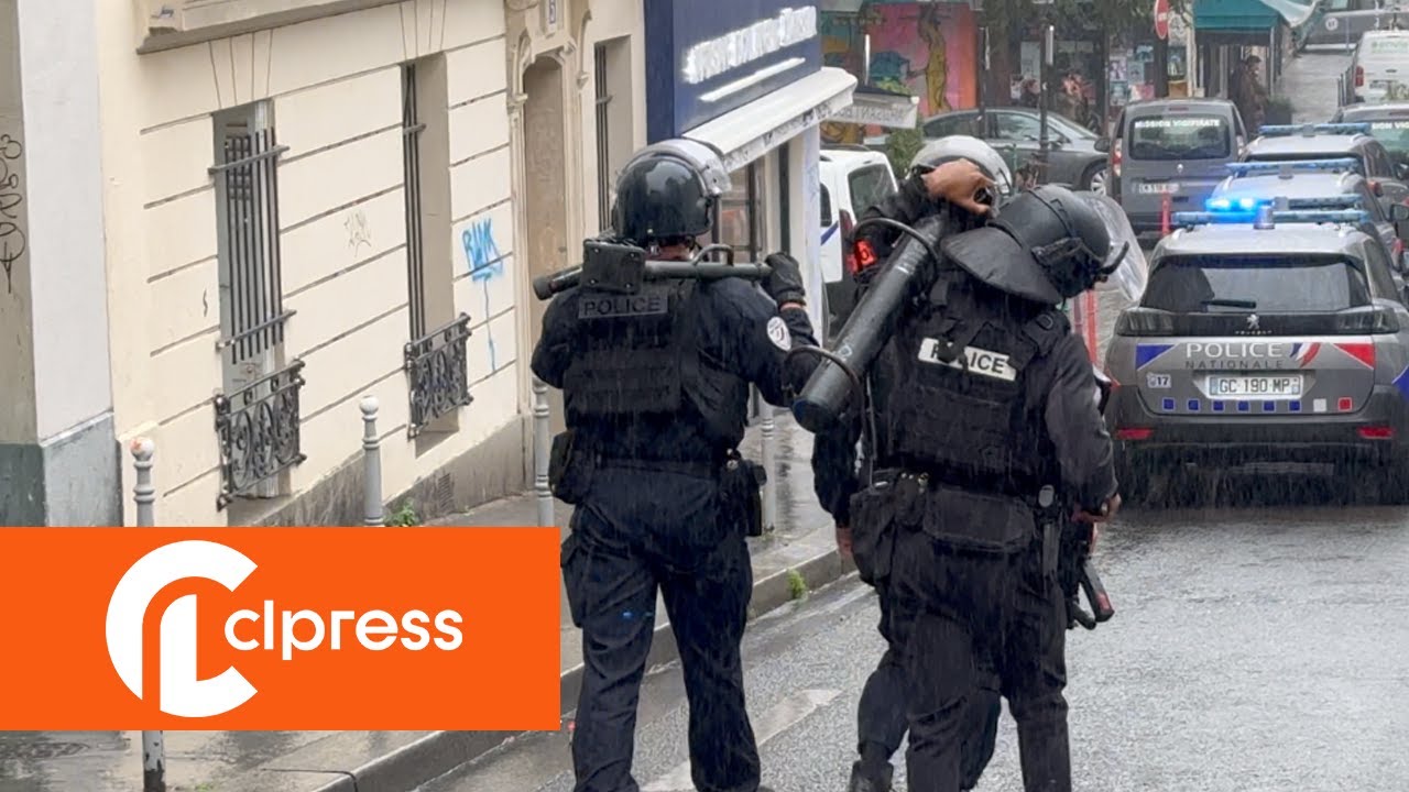 Fausse alerte au lycée Étienne Dolet dans le 20eme à Paris (18 octobre 2023, Paris, France)