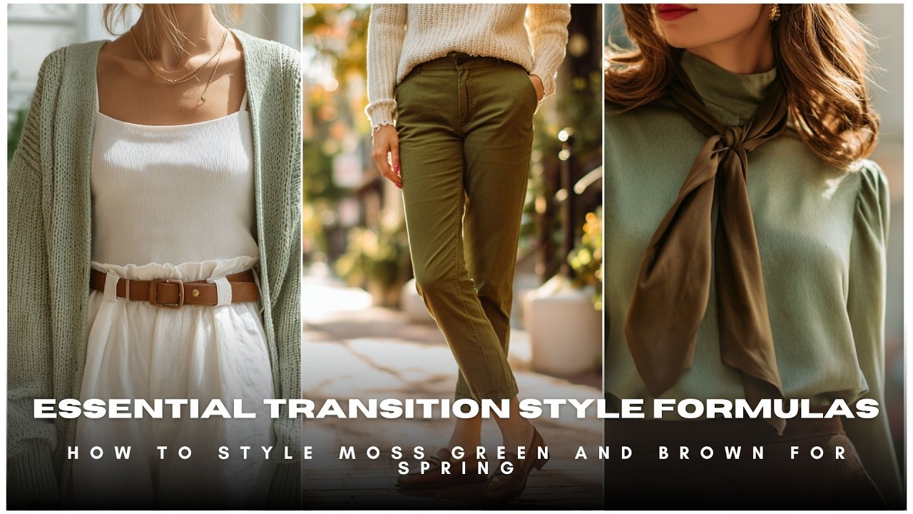 🌿  How to Style Moss Green and Brown for Spring 🥑 Essential Transition Style Formulas
