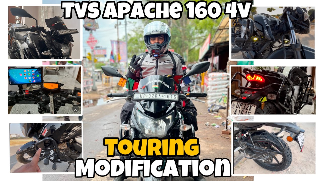 Tvs apache 160 4v bs4 touring modification for ladakh in budget