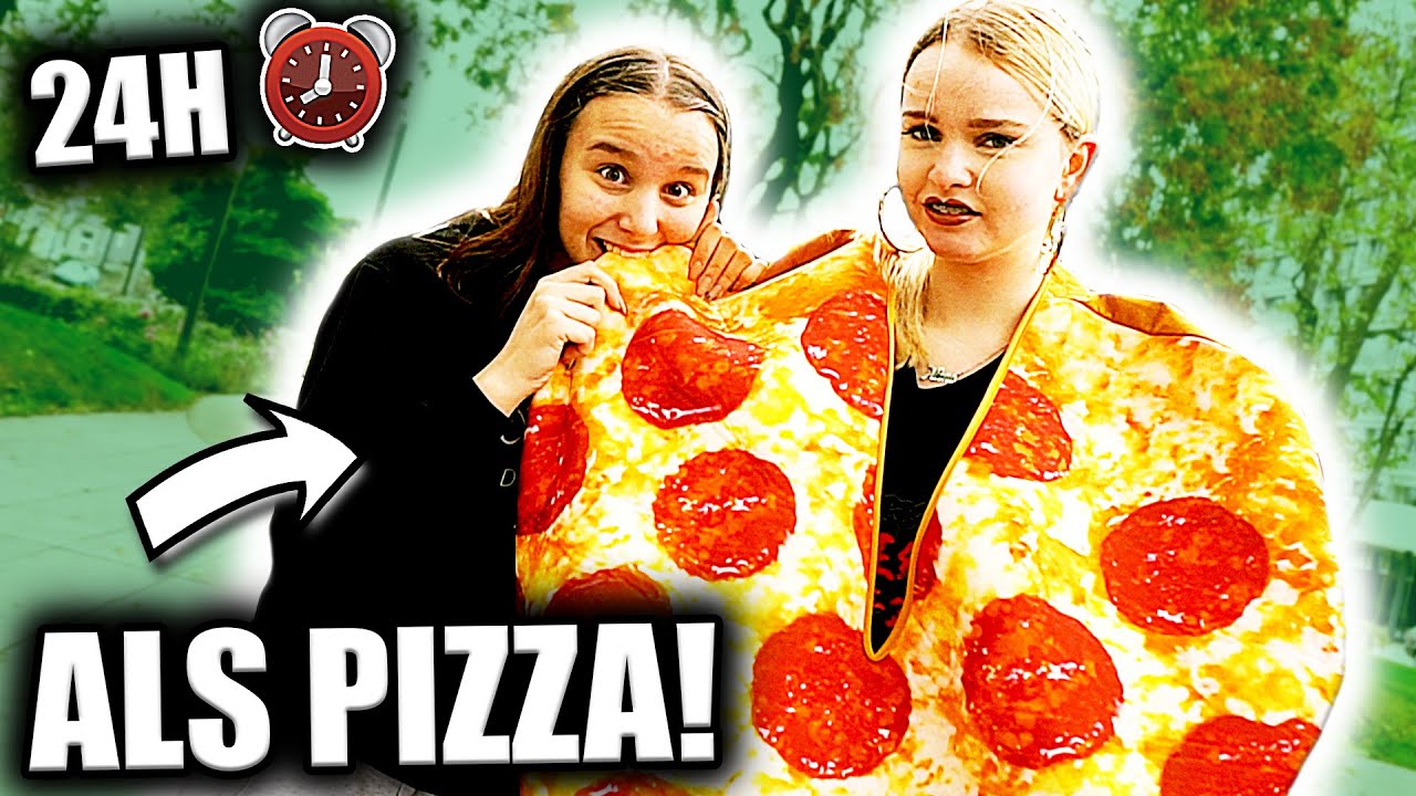 24 Stunden als PIZZA durch die STADT ! 😅 (mega peinlich) - Celina