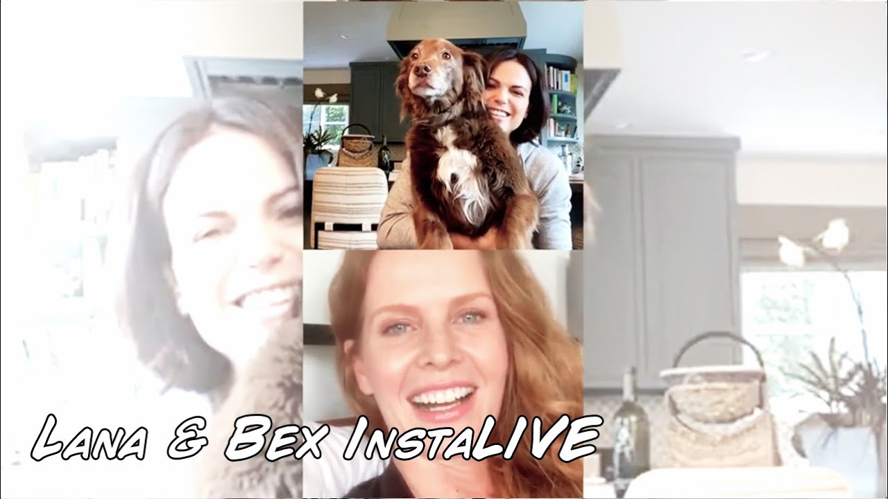 Lana Parrilla and Rebecca Mader doing livestream on IG