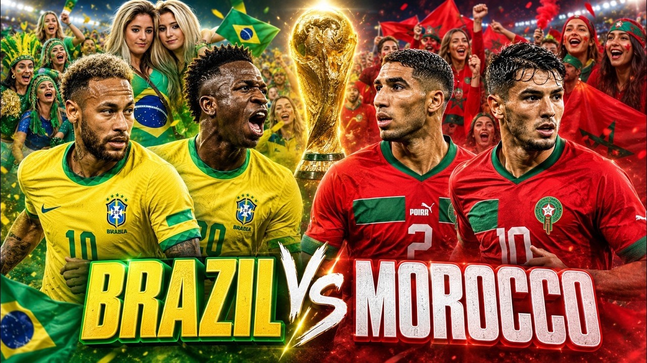 Brazil Vs Morocco LIVE Score | FIFA World Cup 2026 Morocco Vs Brazil Watch Party LIVE | Neymar
