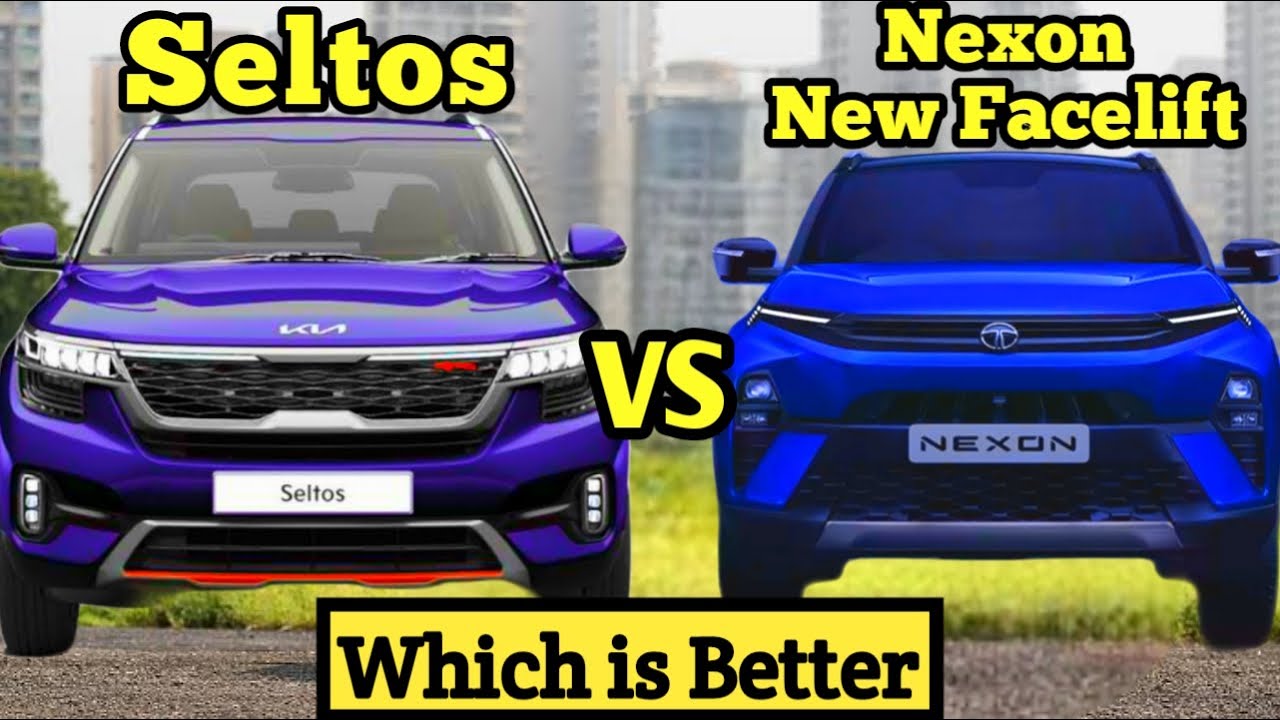 Nexon Facelift 2023 vs Kia Seltos Detail Comparision #nexonfacelift2023