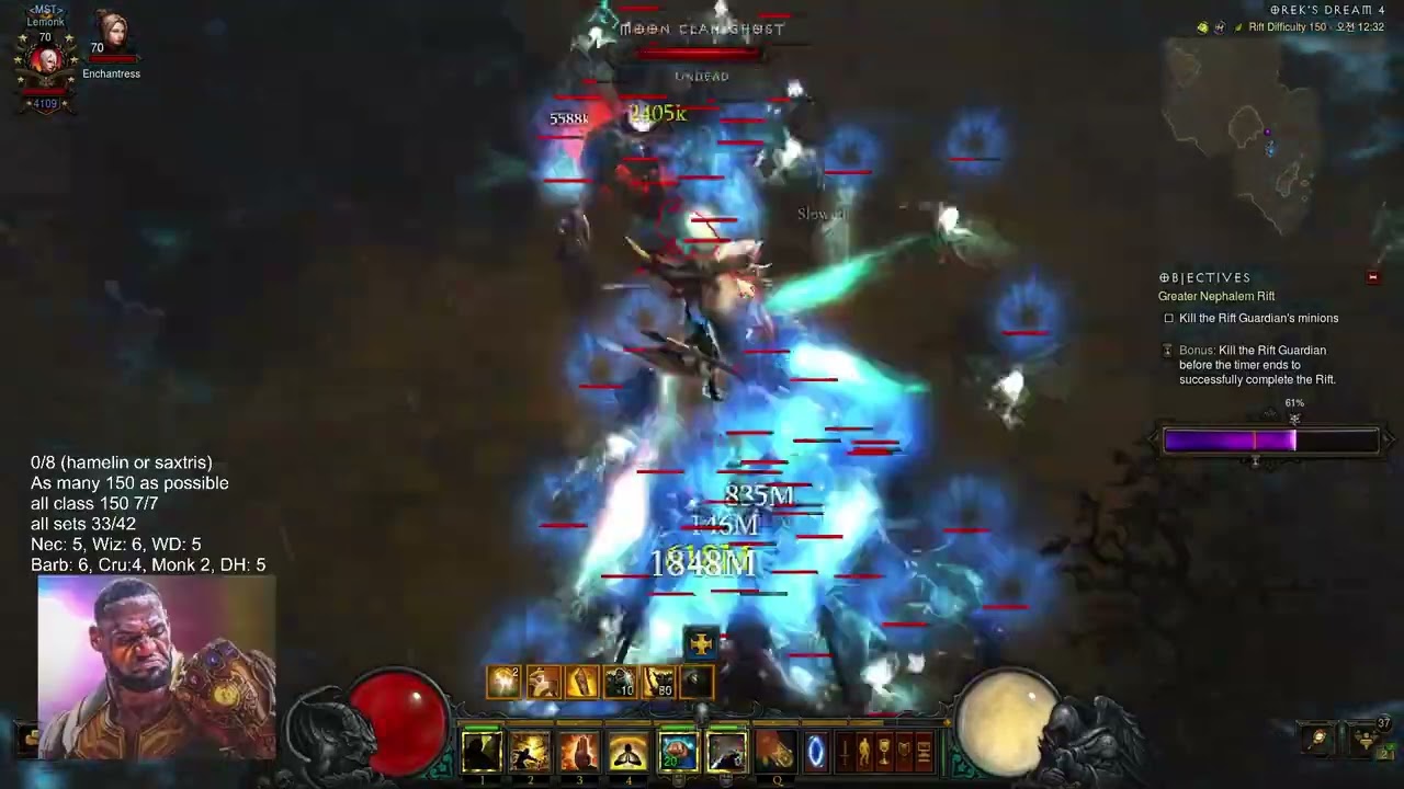 Diablo 3 Season 32 Uliana monk 150 rank 1