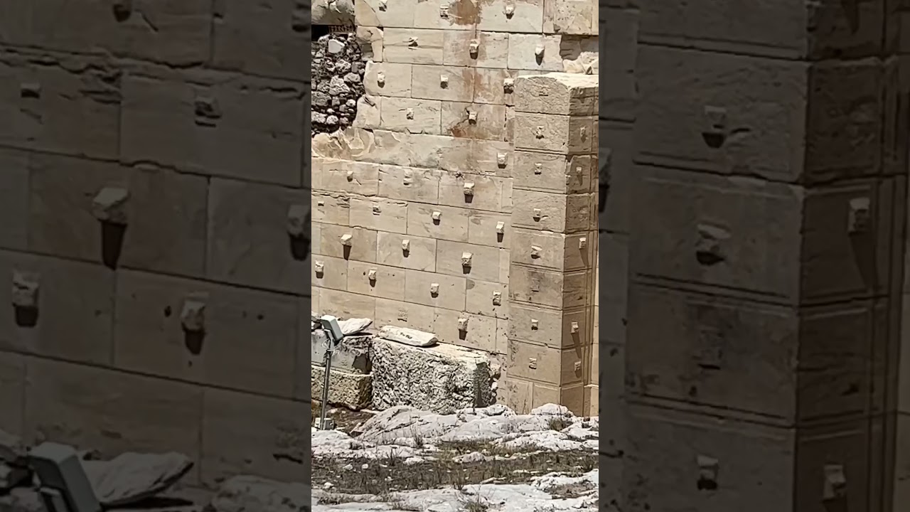 Greece Parthenon built with limestone etc ancient concrete not carved stone