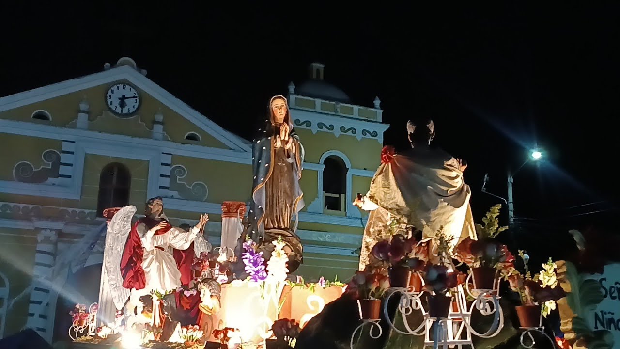 Procesión Virgen de Guadalupe, Amatitlan - Paso por Parroquia San Juan Bautista 2024