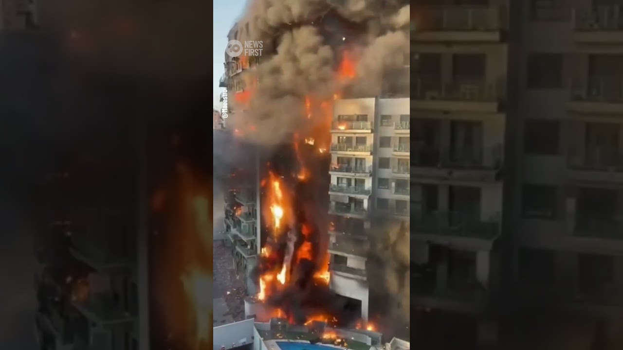 Huge Fire Destroys Multi-Storey Apartment Building | 10 News First