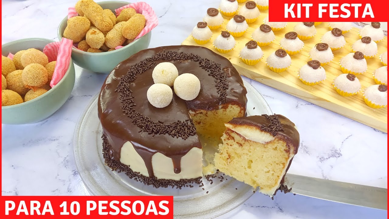 FAÇA R$1000 POR MÊS VENDENDO KIT FESTA COM BOLO CASEIRO PARA 10 PESSOAS