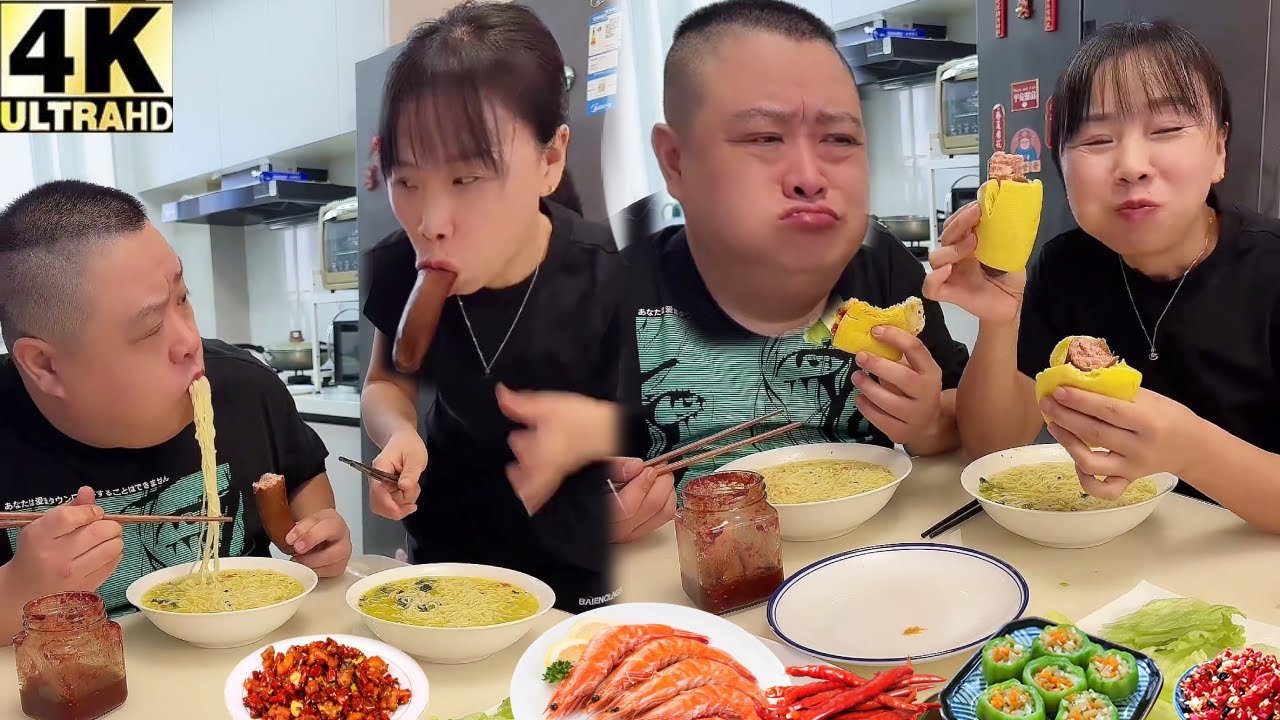 😈 ドッキリ夫婦の美味しいご飯 ASMR _ASMR FOOD 🍜🍝🍜🥓🥢🍗