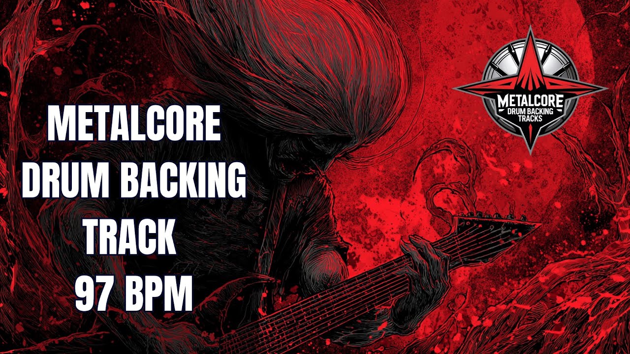 Metalcore Drum Backing Track 97 BPM | Heavy Breakdown Groove | Royalty Free Drum Loop
