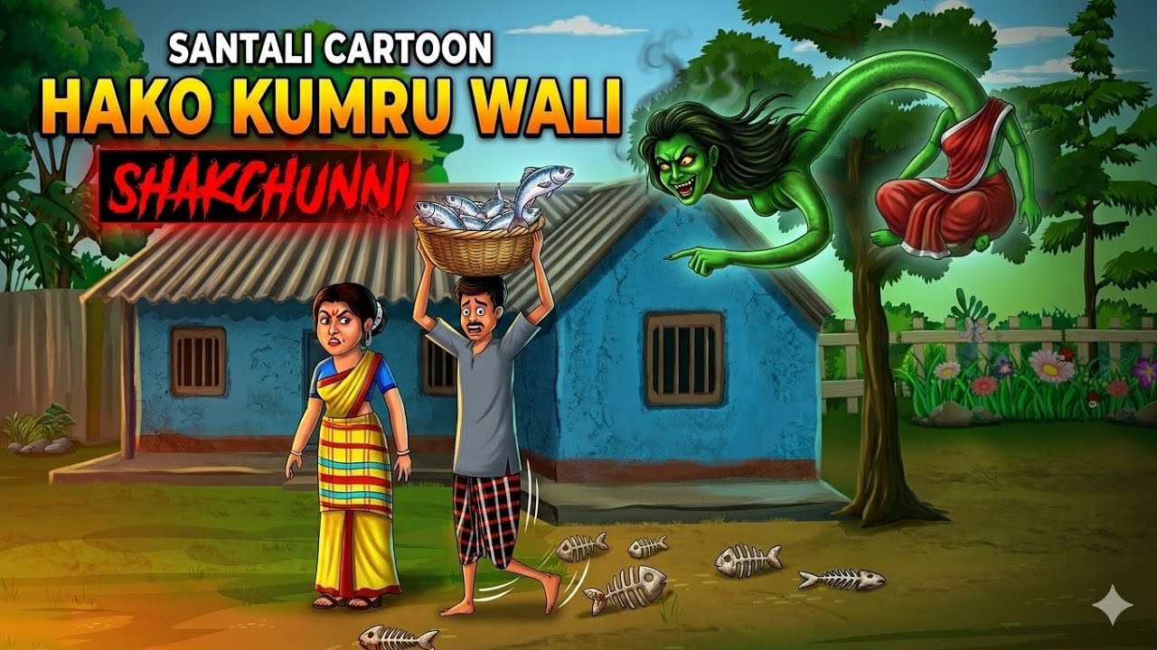 HAKO KUMRU WALI SHAK CHUNNI// NEW SANTALI CARTOON// CARTOON DISHOM 