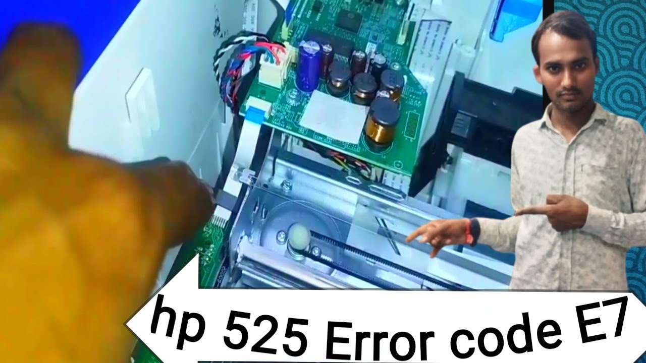 Hp printer smart tank 525 Error code E7#printer sarvice#525 printer ripering# printer sarvice# hed